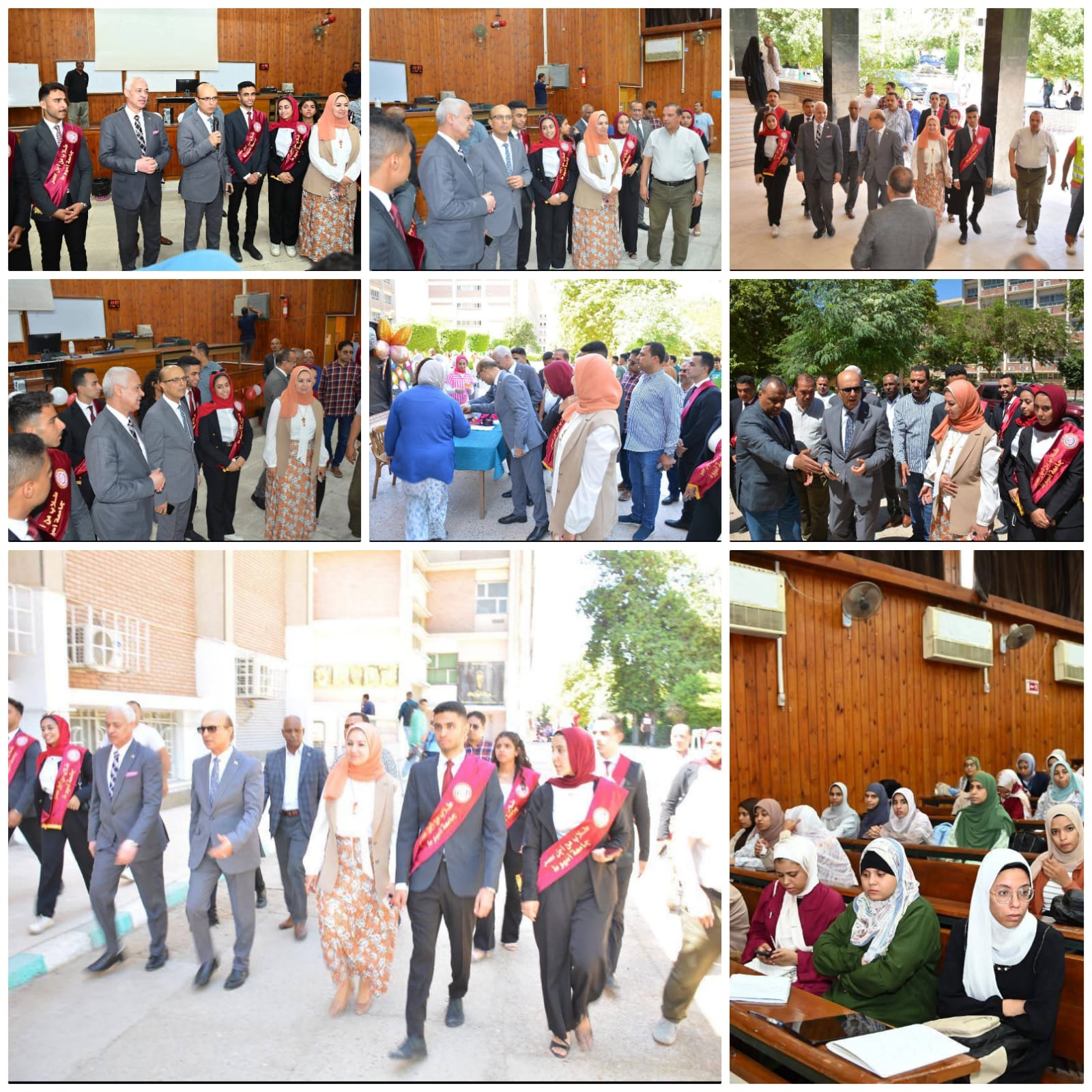 معالى رئيس الجامعة ونائبه لشئون التعليم والطلاب فى جولة تفقدية لكلية الصيدلة مع بداية العام الجامعى 2025/2026م